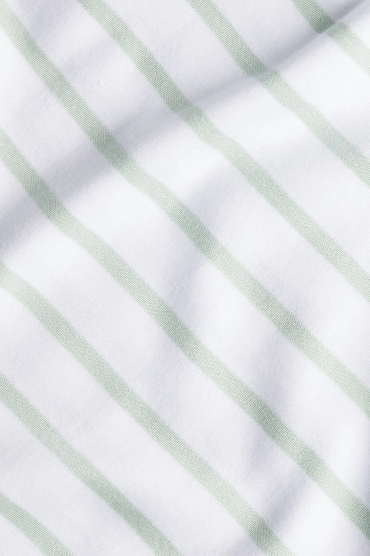 Pima Crew Wide Leg Pajama Set in Aloe Stripe - Image 6