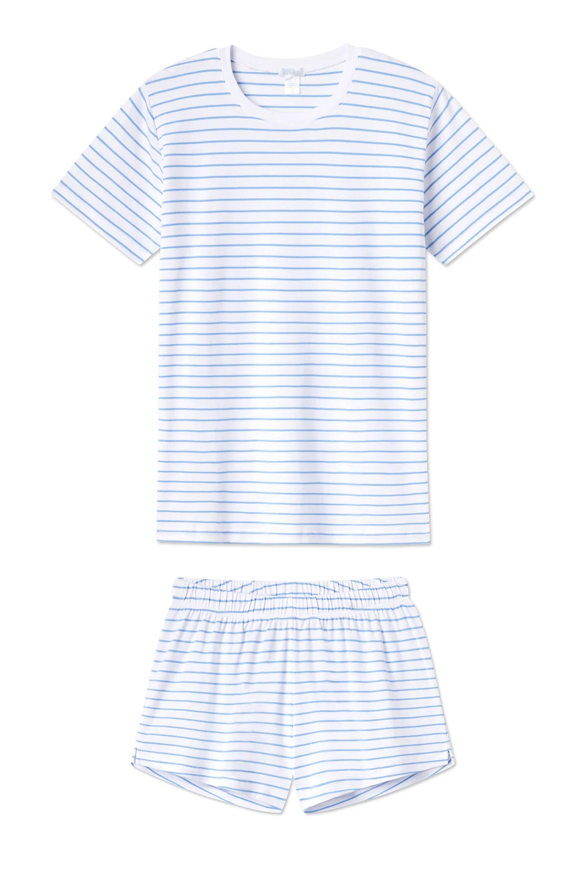 Pima Crew Shorts Set in Baltic Blue