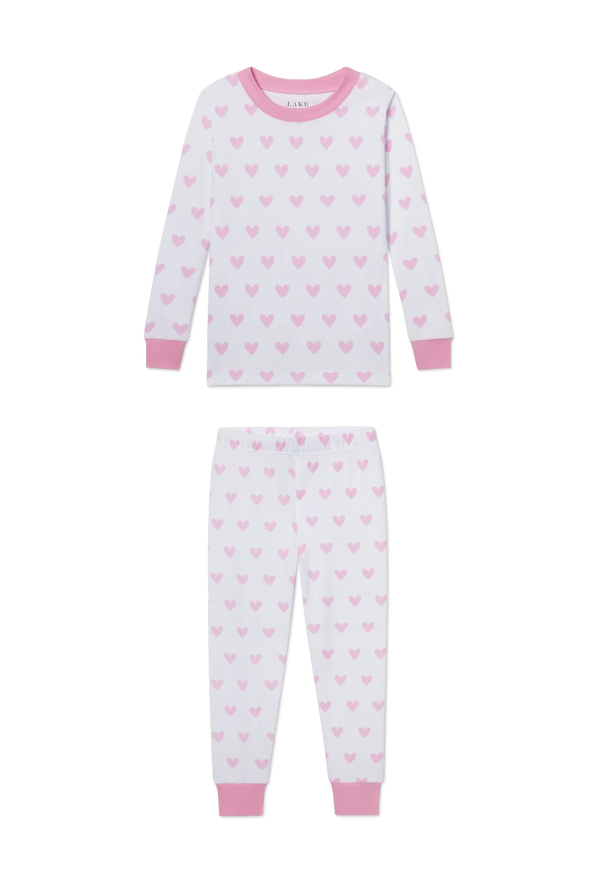Kids Long-Long Set in Darling Pink Heart