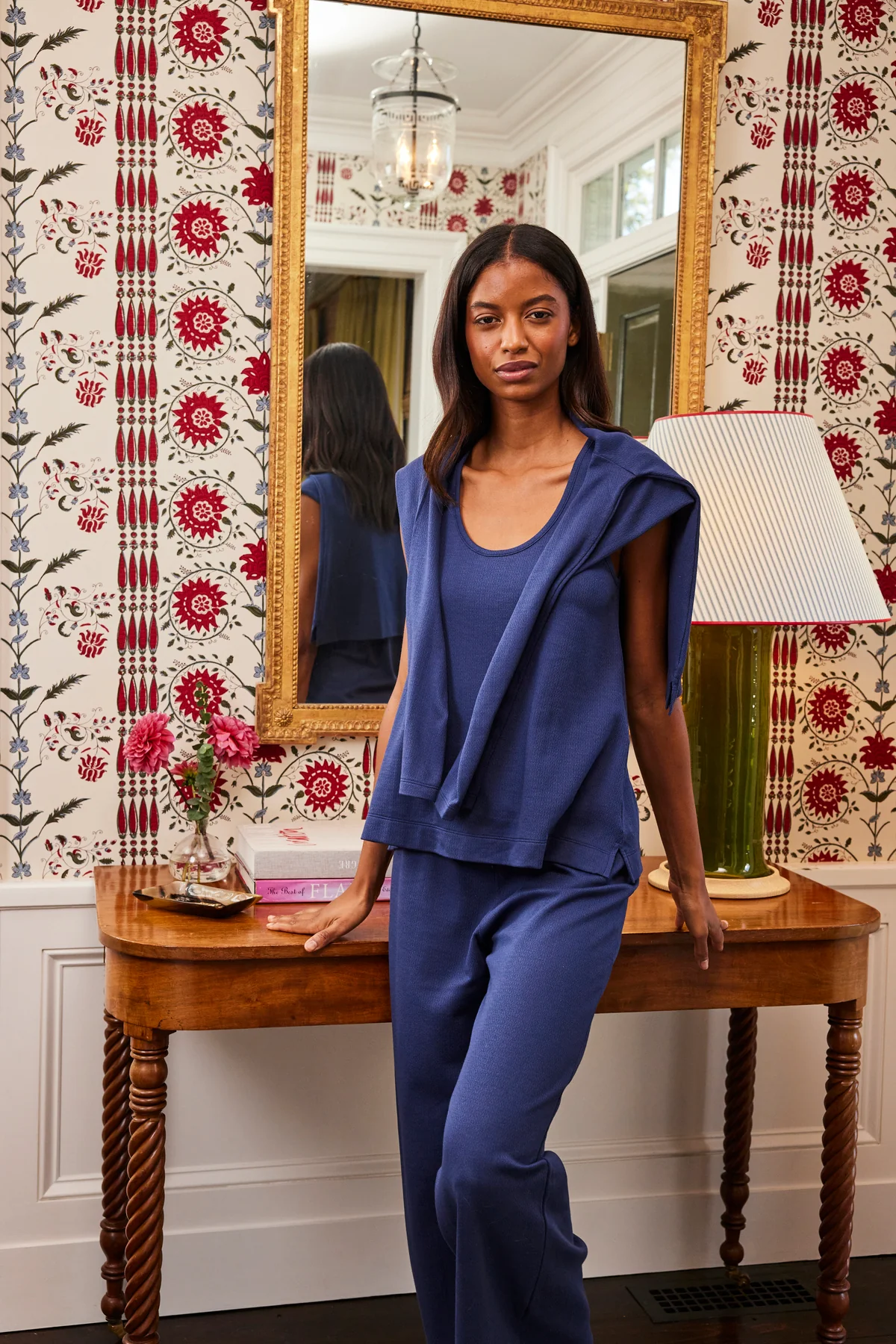 Pointelle Pants Bundle in English Navy - Image 3