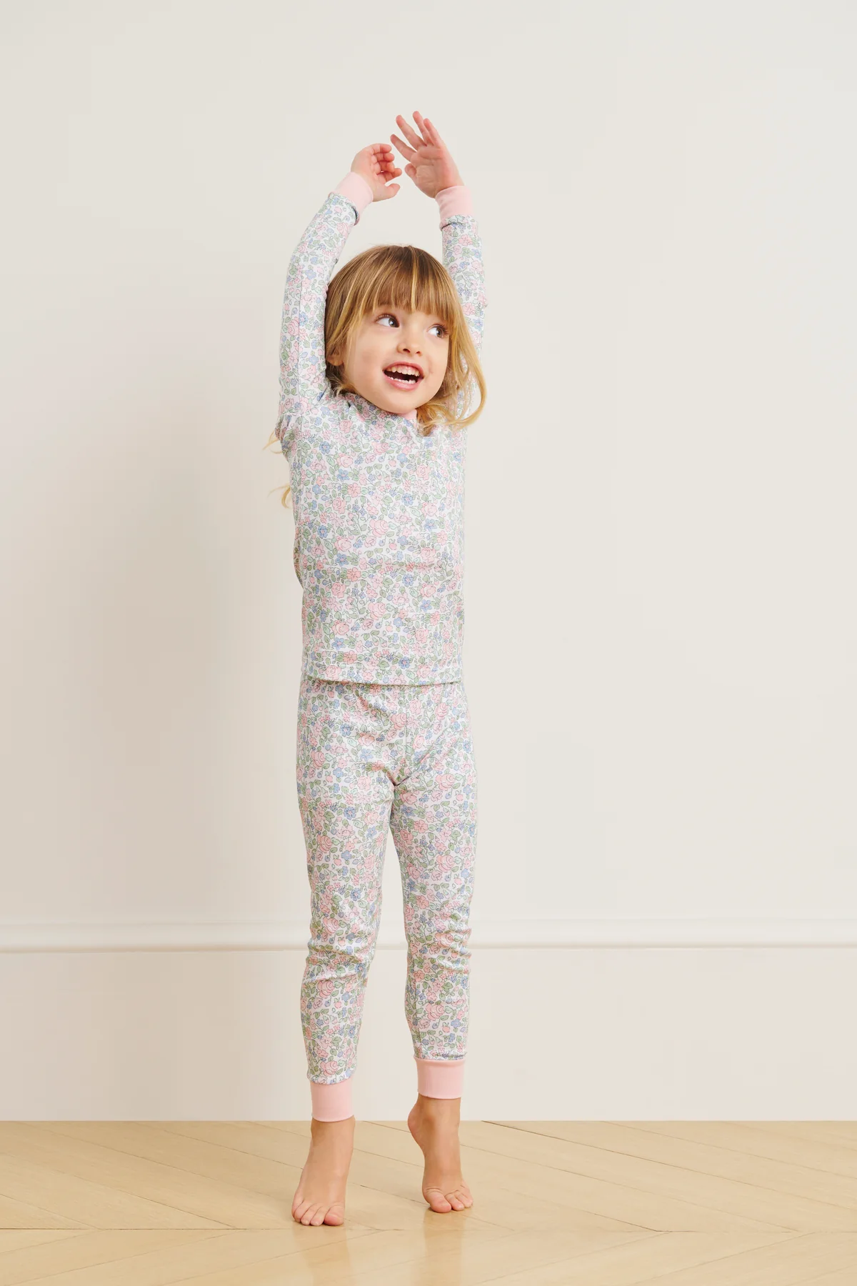 Kids Long-Long Set in English Rose Elizabeth Floral - Image 3