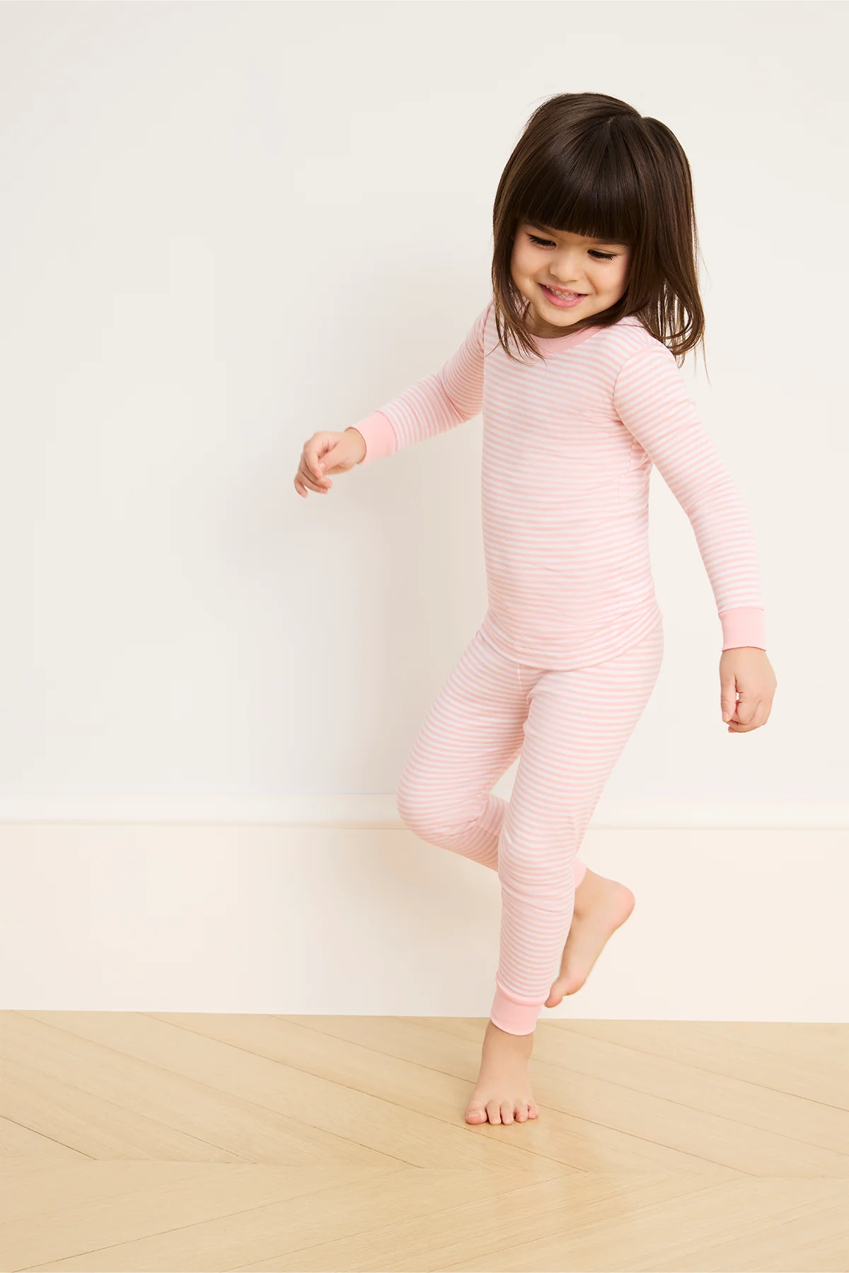 Kids Long-Long Set in English Rose Stripe - Image 5