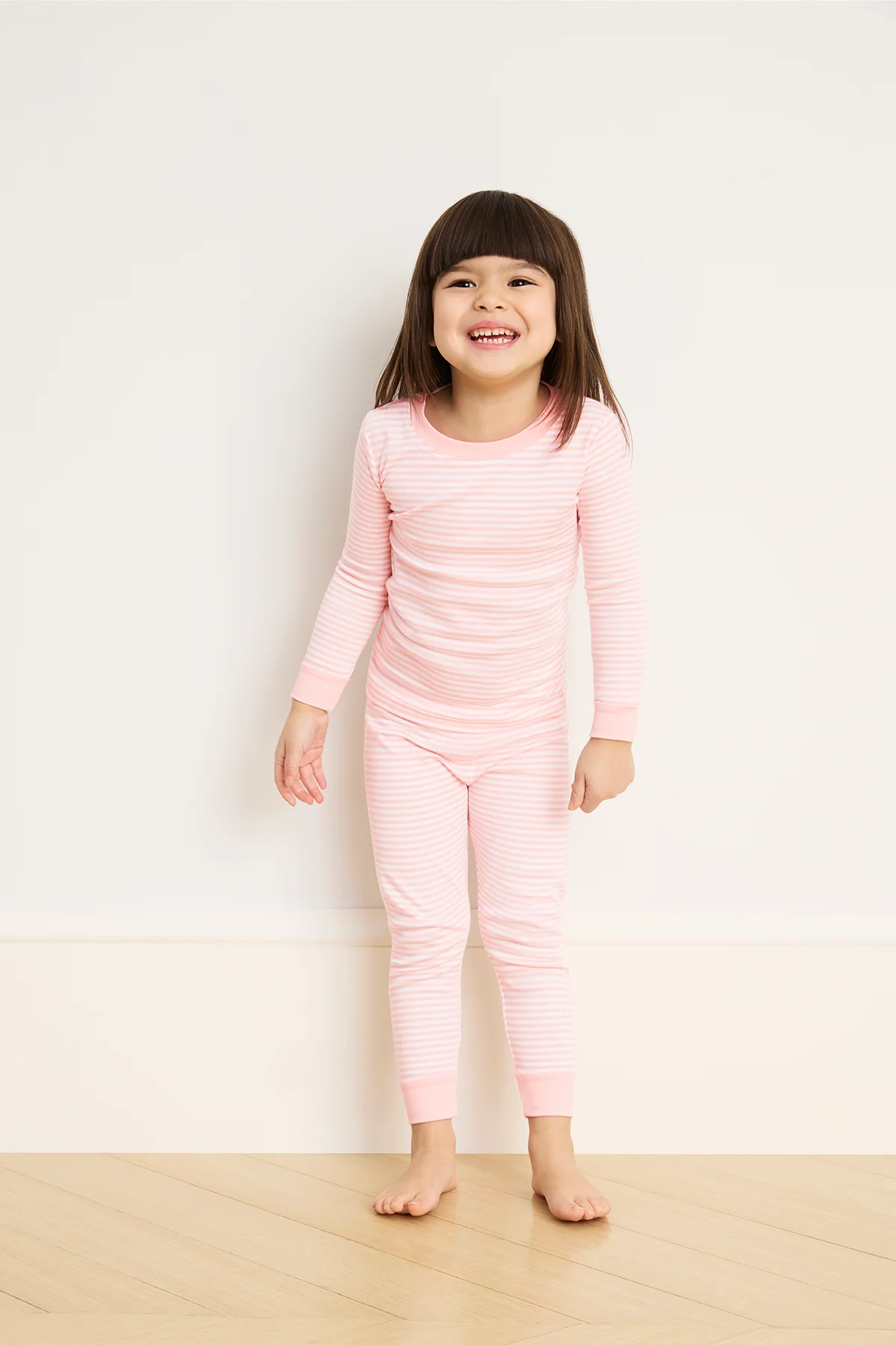 Kids Long-Long Set in English Rose Stripe - Image 6