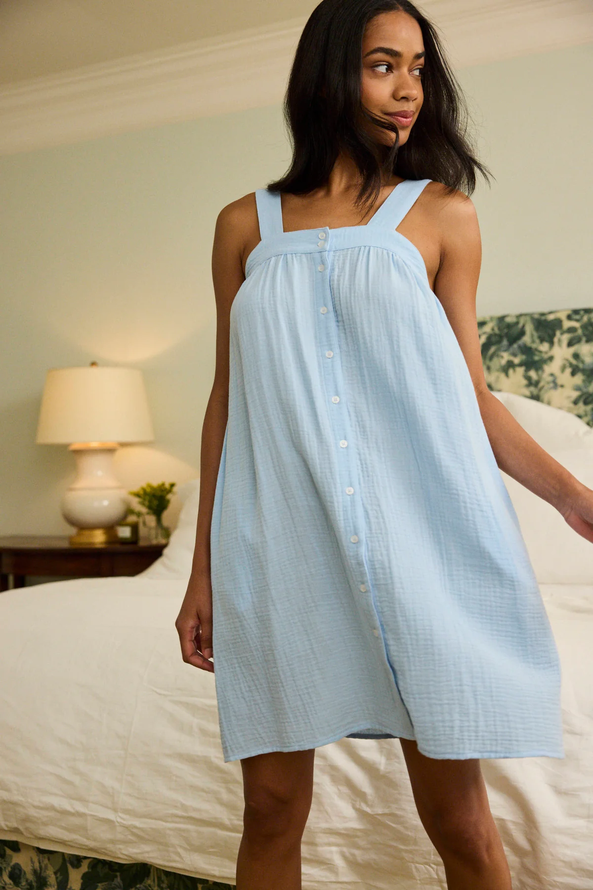 Hamptons Nightgown in French Blue - Image 4