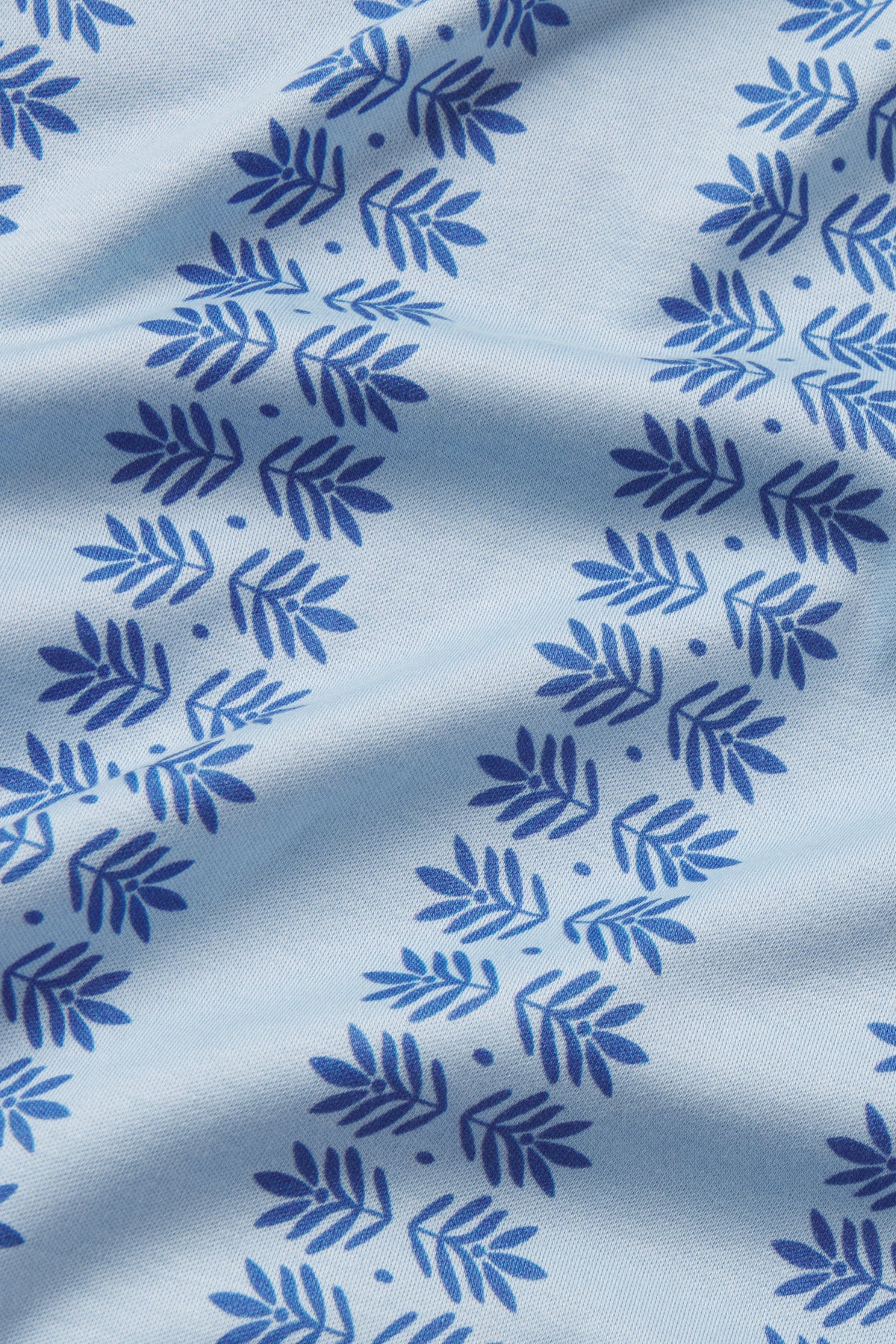 Pima Ruffle Pants Set in French Blue Trellis - Image 5