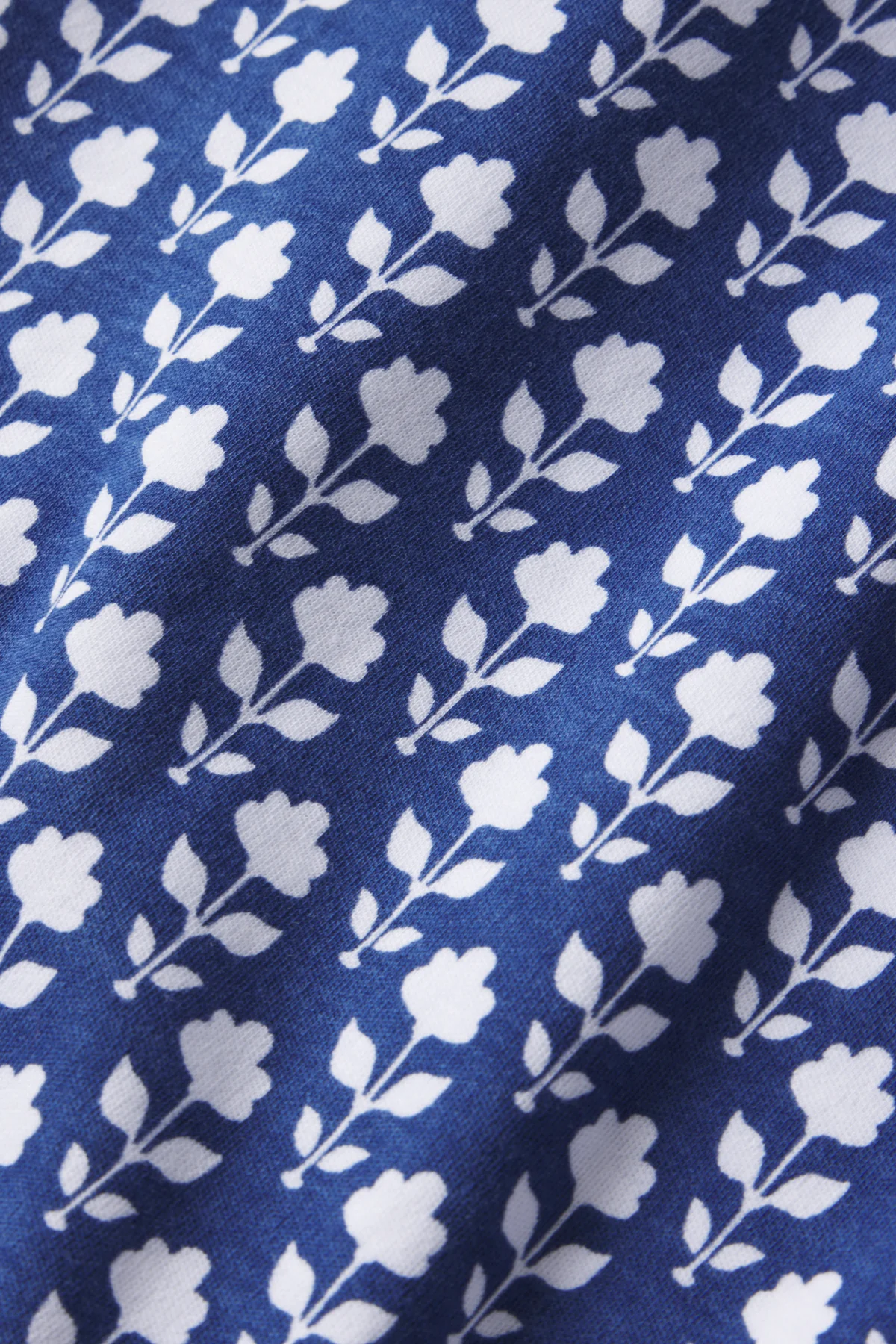 Pima Ruffle Pants Set in French Navy Inverse Bloom - Image 6