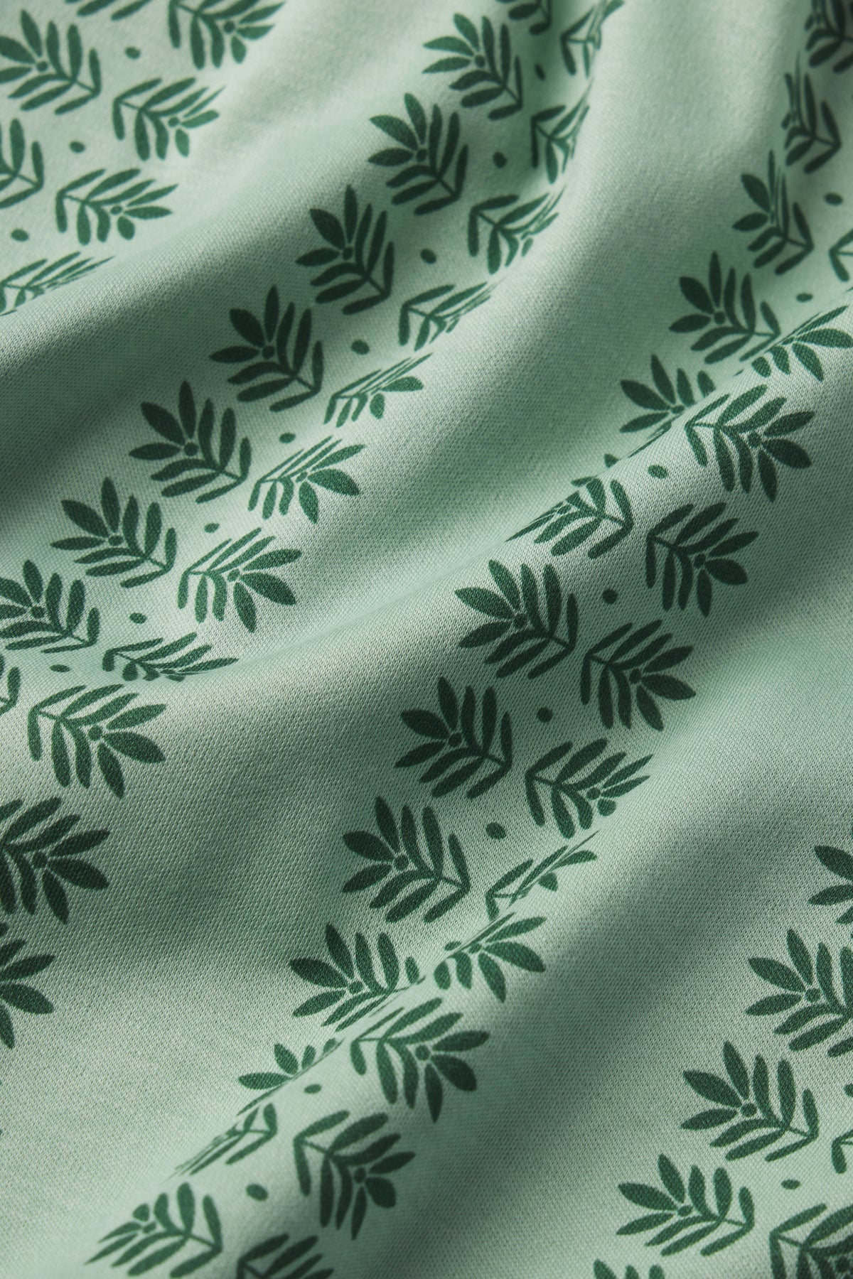 Pima Ruffle Shorts Set in Granite Green Trellis - Image 5