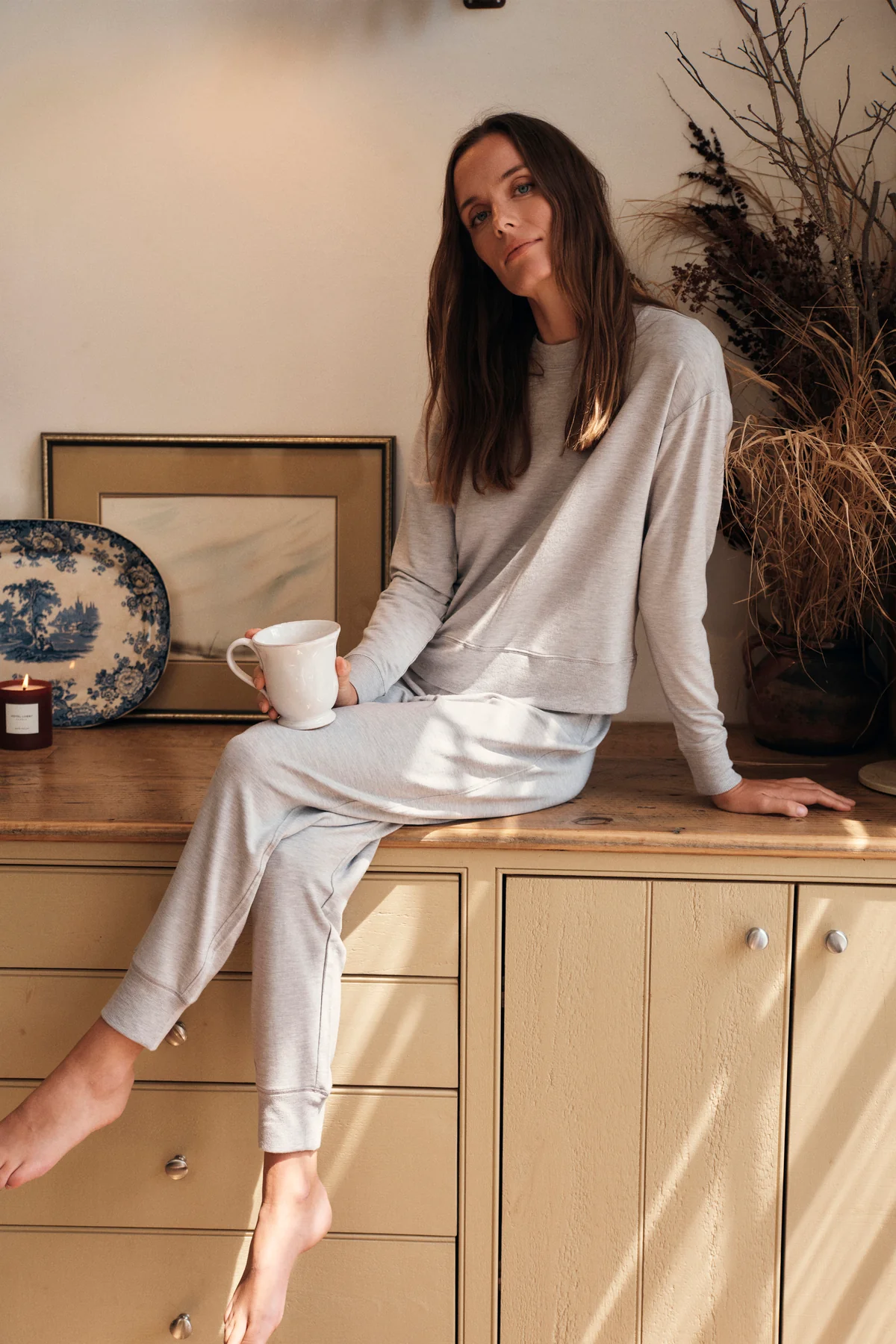 Relax Jogger Set in Heather Gray - Image 4