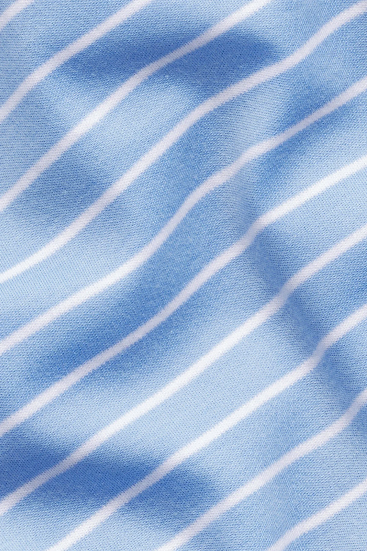 Pima Crew Wide Leg Pajama Set in Mixed Baltic Blue Stripe - Image 5