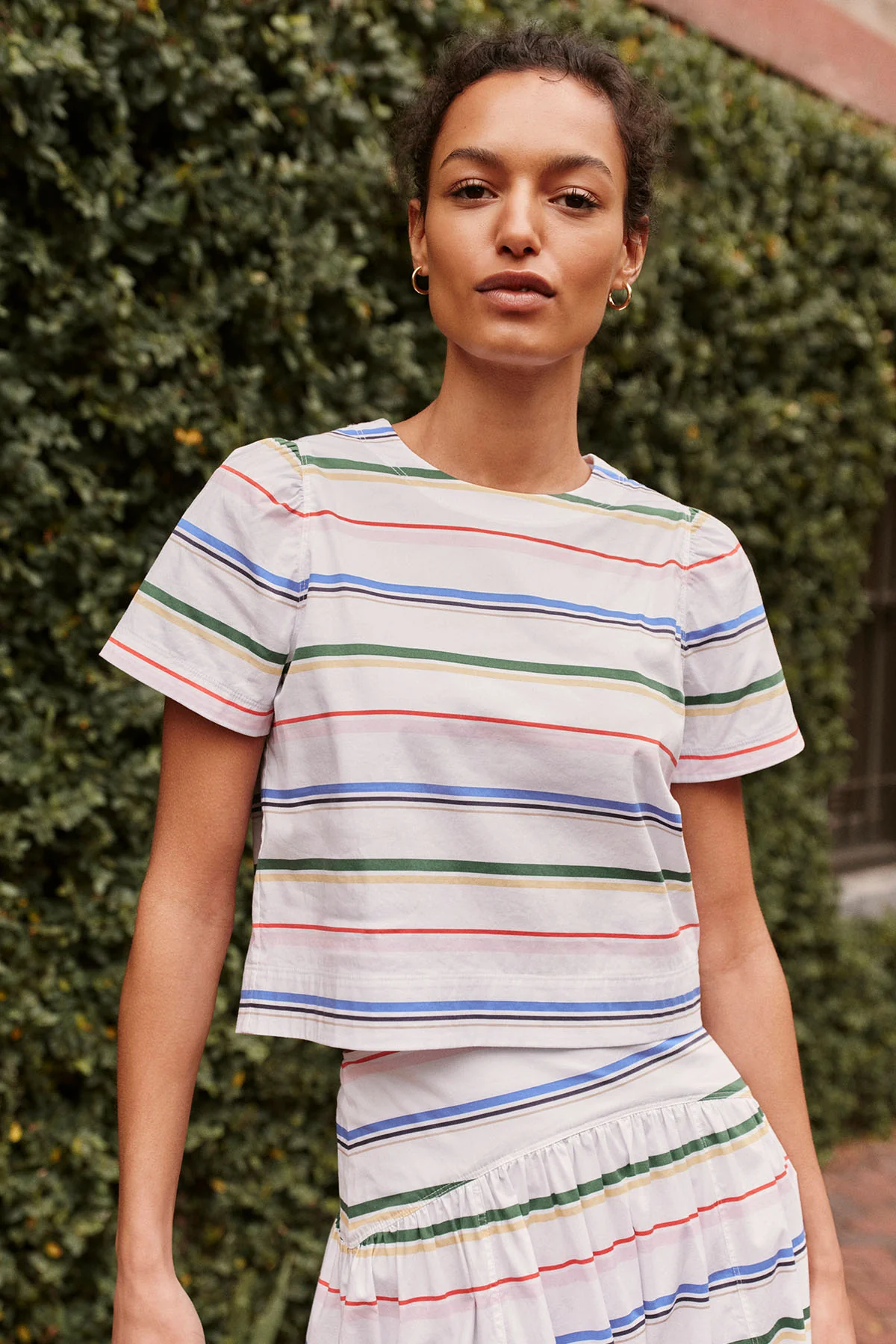 Al Fresco Skirt Set in Multi Color Stripe - Image 3