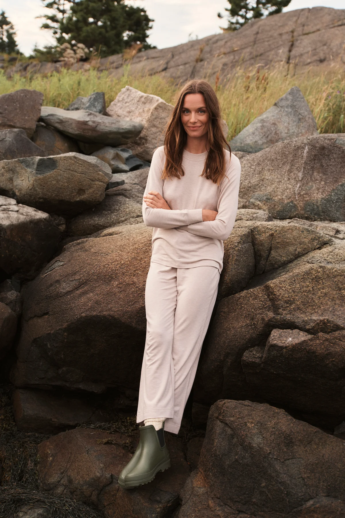 Relax Pants Set in Oat Heather - Image 3