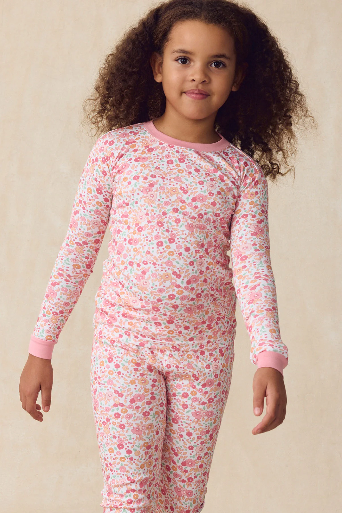 Kids Long-Long Set in Rosewater Vivian Floral - Image 3