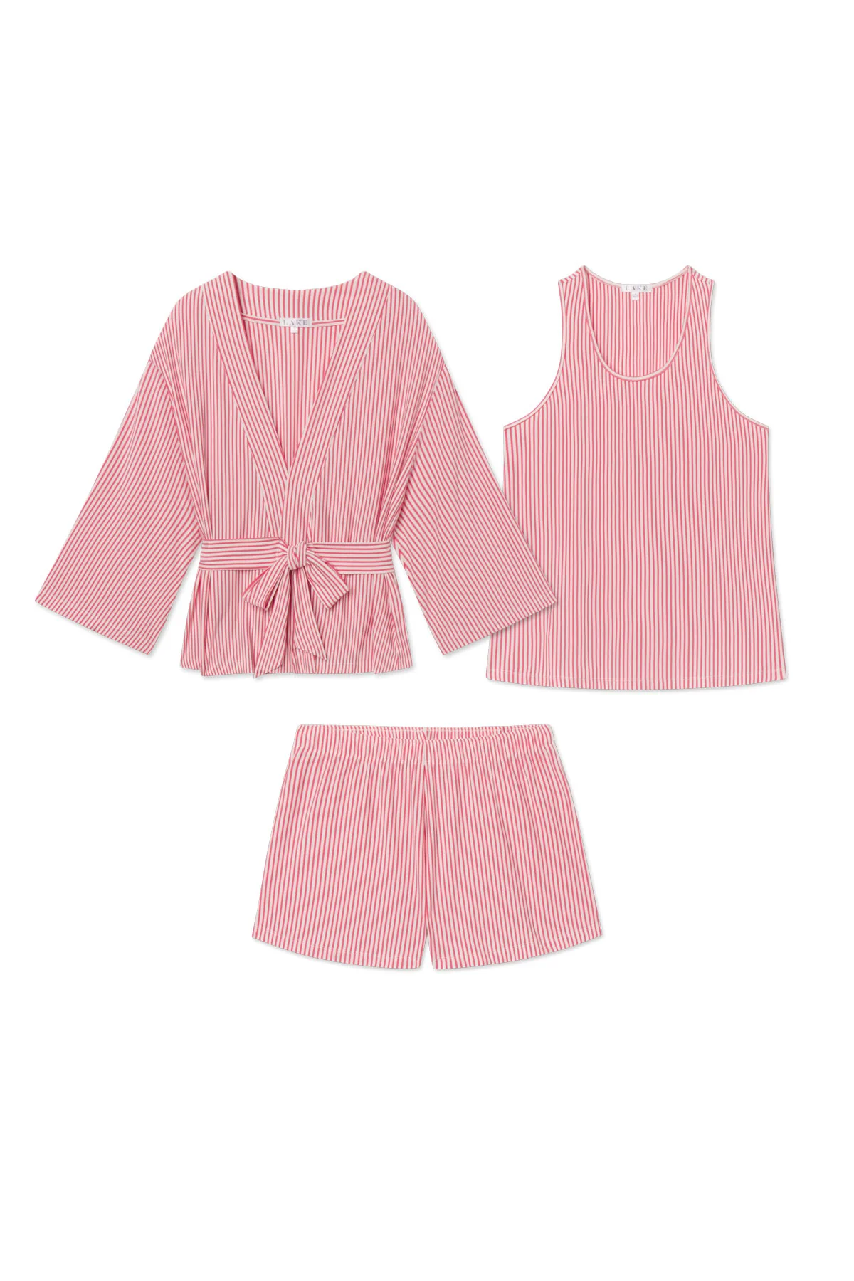 DreamModal™ Kimono Shorts Bundle in Winterberry Pencil Stripe