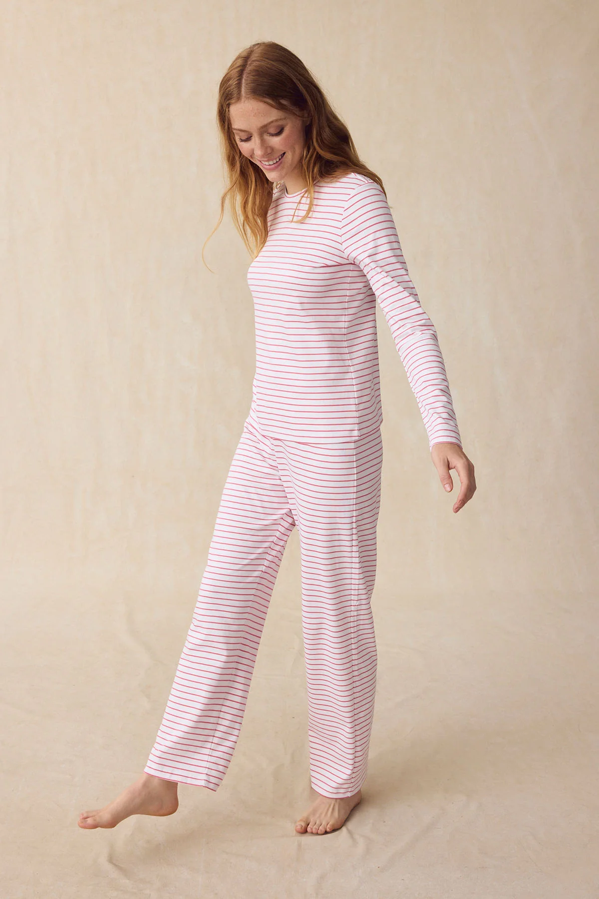 Pima Crew Long Sleeve Bundle in Winterberry Rowing Stripe - Image 5